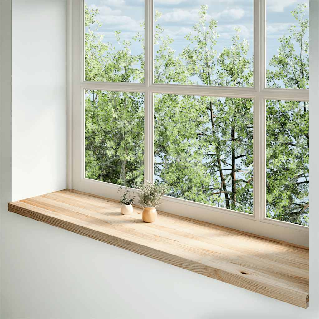 Window Sills 2 pcs Untreated Solid Wood Oak Depth 40 cm Natural 160 cm