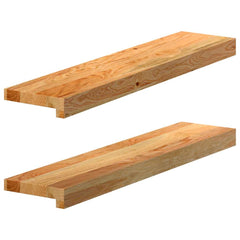 vidaXL Window Sills 2 pcs Light Brown 70x15x2 cm Solid Wood Oak 1