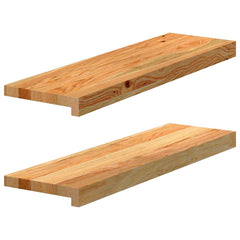 vidaXL Window Sills 2 pcs Light Brown 70x20x2 cm Solid Wood Oak 1