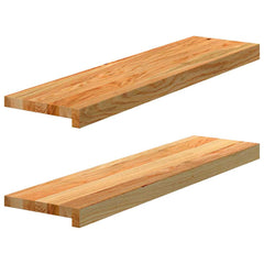 vidaXL Window Sills 2 pcs Light Brown 80x20x2 cm Solid Wood Oak 1