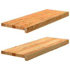 vidaXL Window Sills 2 pcs Light Brown 70x25x2 cm Solid Wood Oak 1