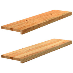 vidaXL Window Sills 2 pcs Light Brown 100x25x2 cm Solid Wood Oak 1