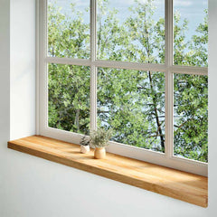 Window Sills 2 pcs Solid Wood Oak Depth 30 cm Light Brown 140 cm