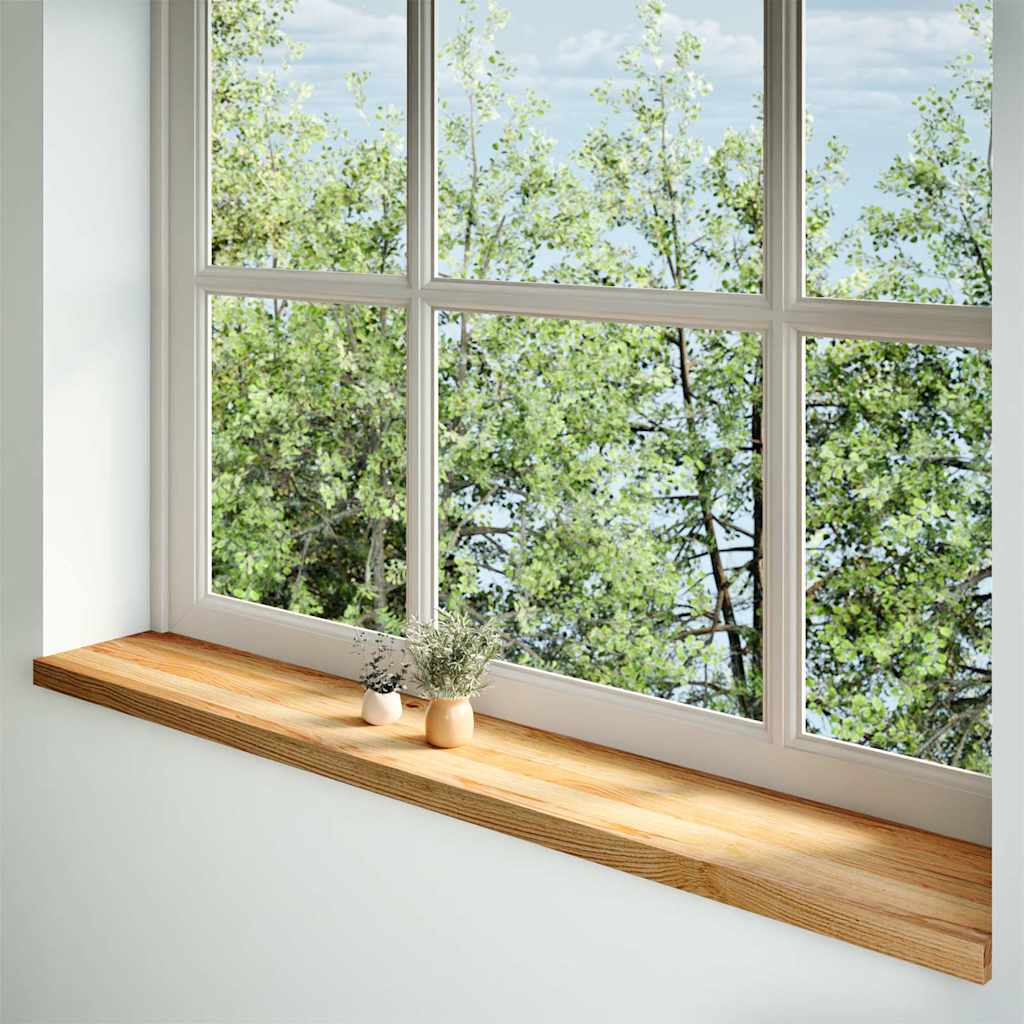 Window Sills 2 pcs Solid Wood Oak Depth 30 cm Light Brown 160 cm