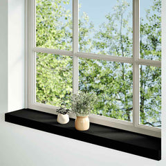 vidaXL Window Sills 2 pcs Brown Black 90x15x2 cm Solid Wood Oak 2