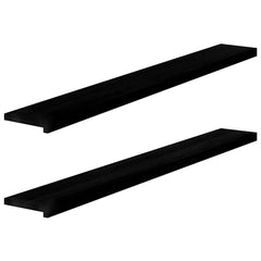 vidaXL Window Sills 2 pcs Brown Black 160x20x2 cm Solid Wood Oak 2