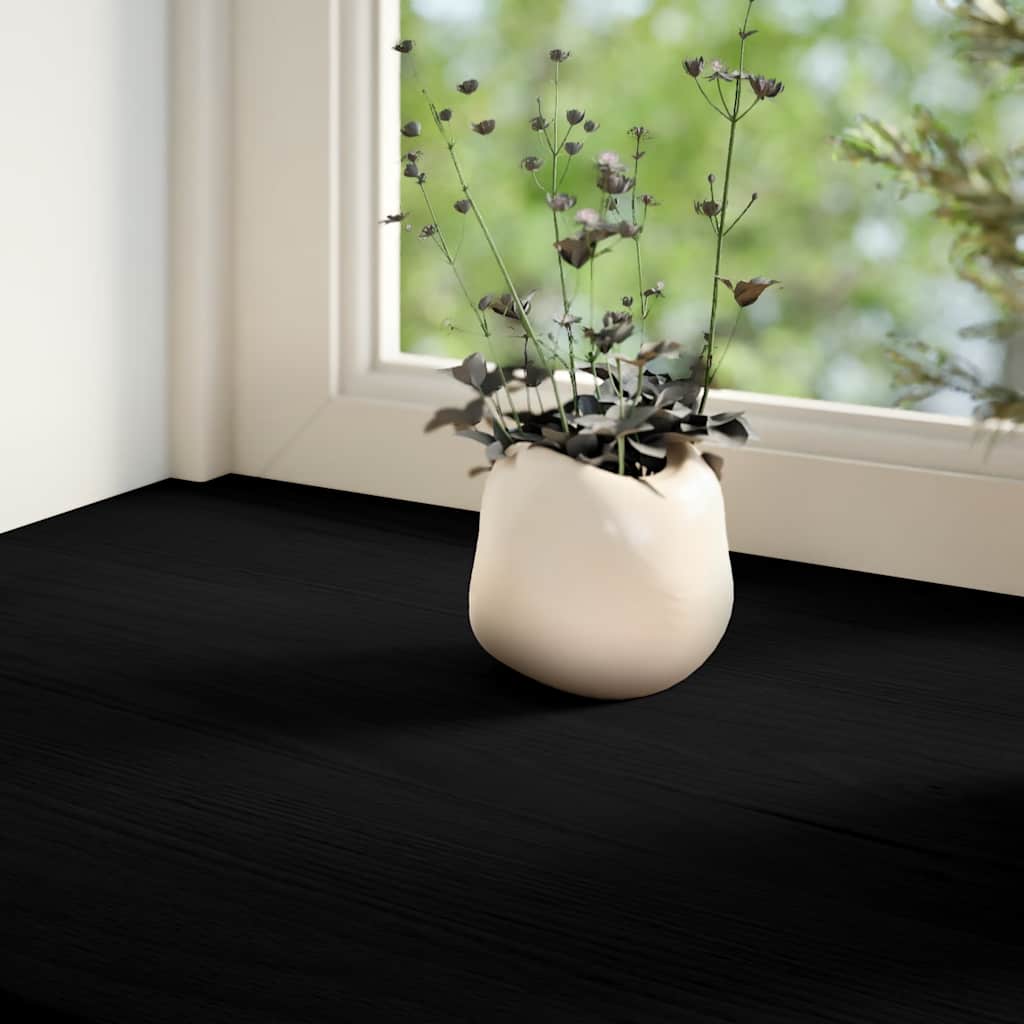 vidaXL Window Sills 2 pcs Brown Black 80x30x2 cm Solid Wood Oak 3