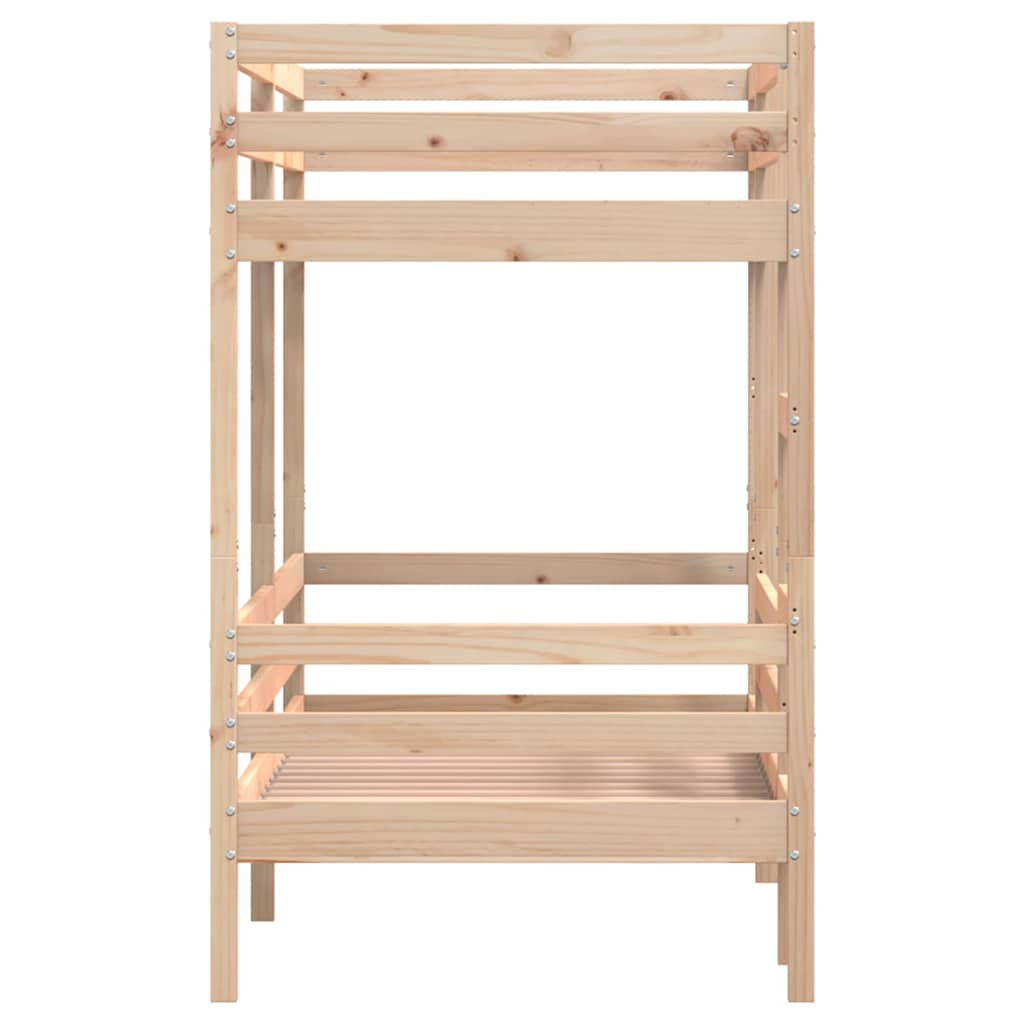 Bunk Bed without Mattress Solid Wood Pine Natural 90 cm 190 cm