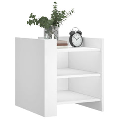 vidaXL Bedside Cabinet White 45x50x50 cm Engineered Wood 3