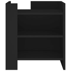 vidaXL Bedside Cabinet Black 45x50x50 cm Engineered Wood 4