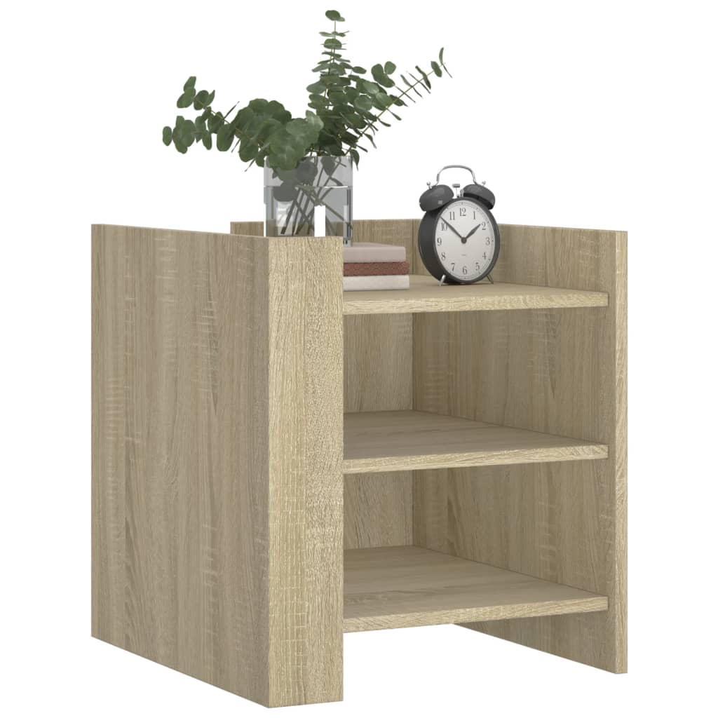 vidaXL Bedside Cabinet Sonoma Oak 45x50x50 cm Engineered Wood 3