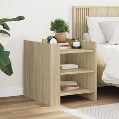 vidaXL Bedside Cabinet Sonoma Oak 45x50x50 cm Engineered Wood 1