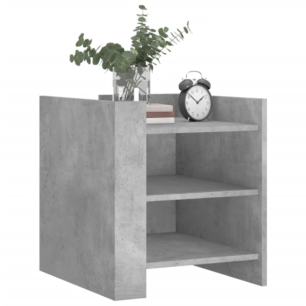 vidaXL Bedside Cabinet Concrete Grey 45x50x50 cm Engineered Wood 3