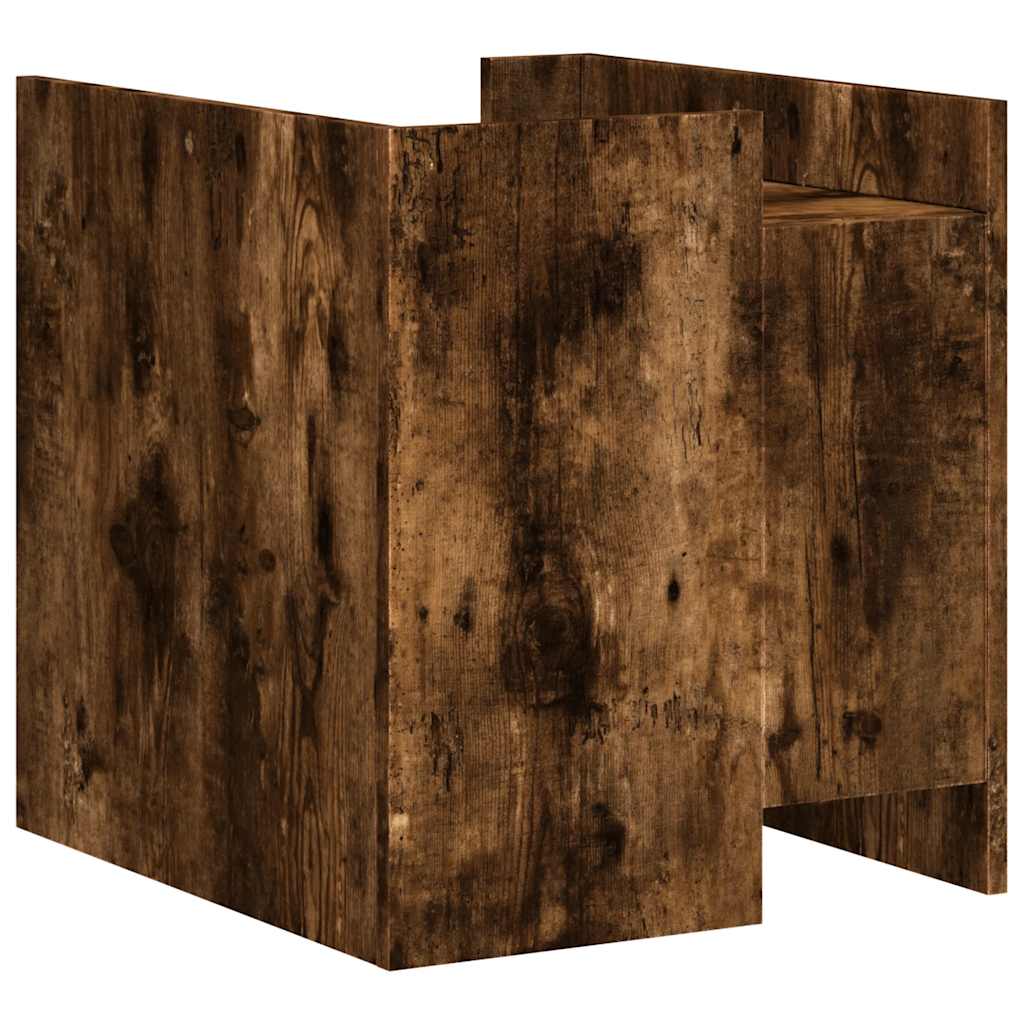 vidaXL Bedside Cabinet Smoked Oak 45x50x50 cm Engineered Wood 6