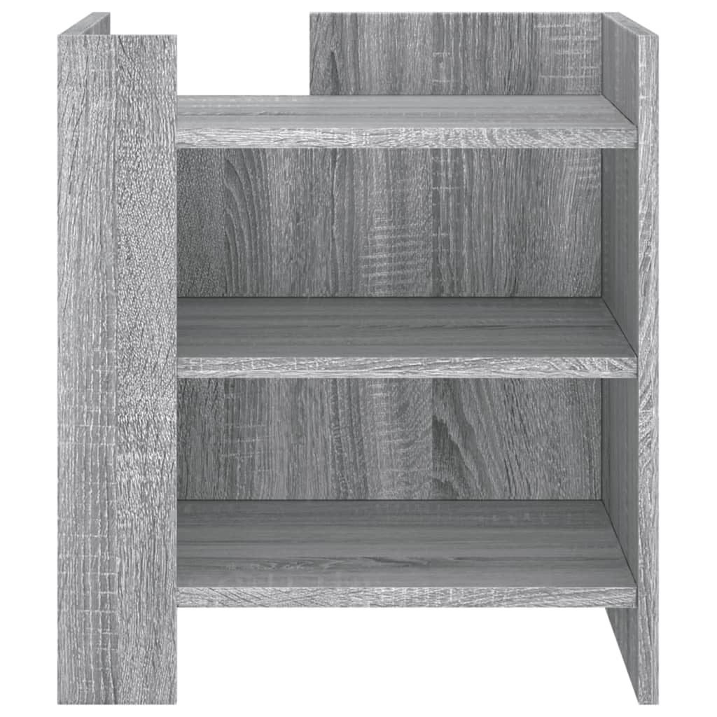 vidaXL Bedside Cabinet Grey Sonoma 45x50x50 cm Engineered Wood 4