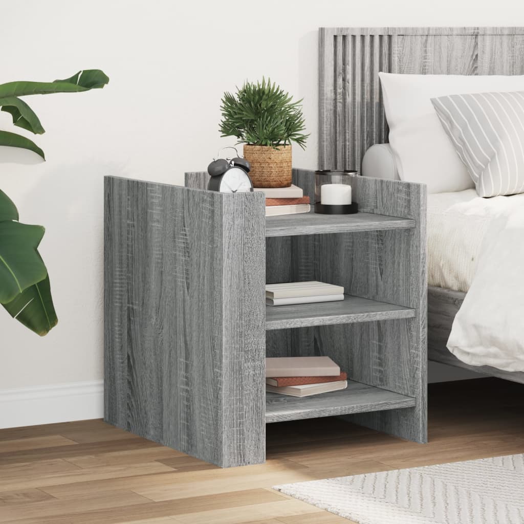 vidaXL Bedside Cabinet Grey Sonoma 45x50x50 cm Engineered Wood 1