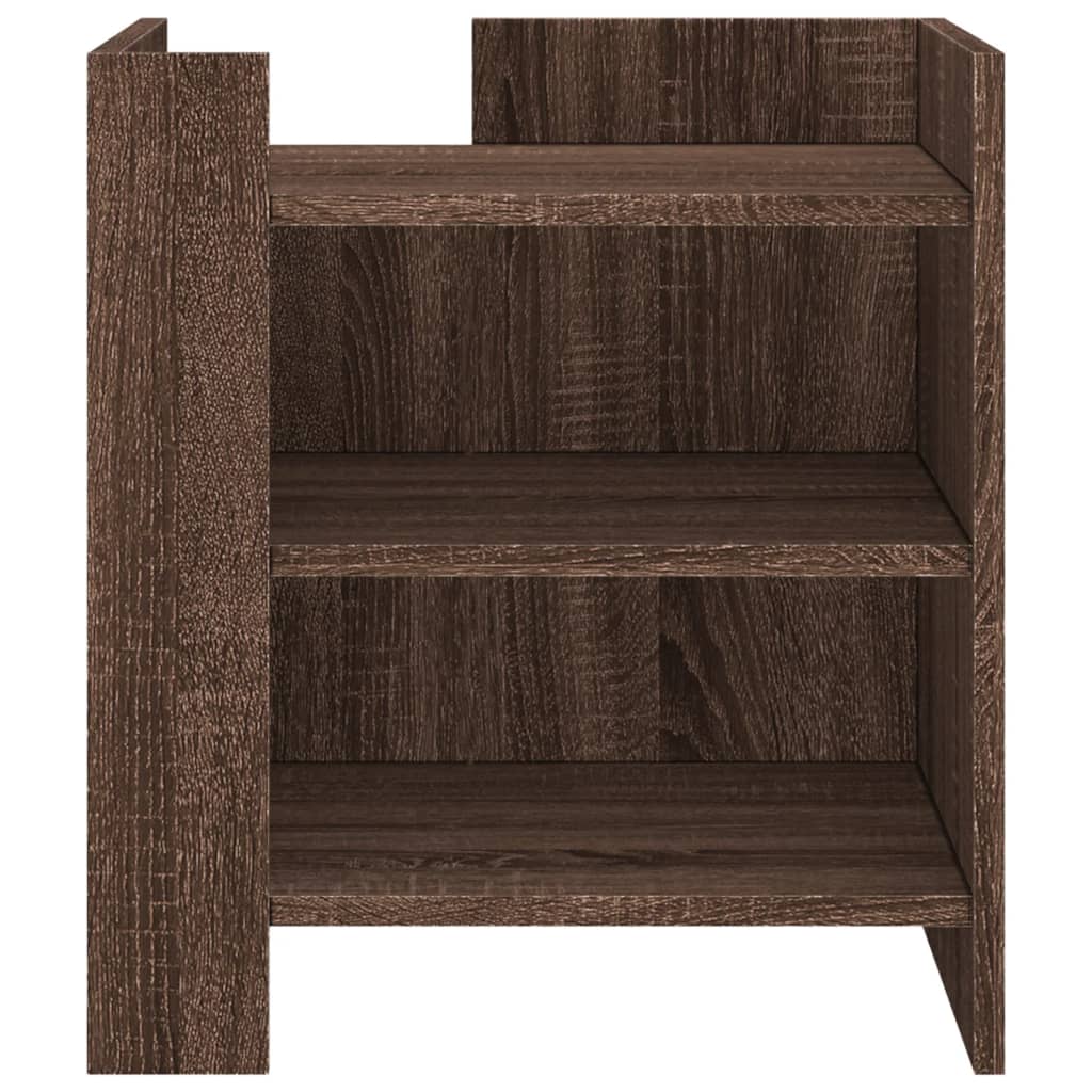 vidaXL Bedside Cabinet Brown Oak 45x50x50 cm Engineered Wood 4