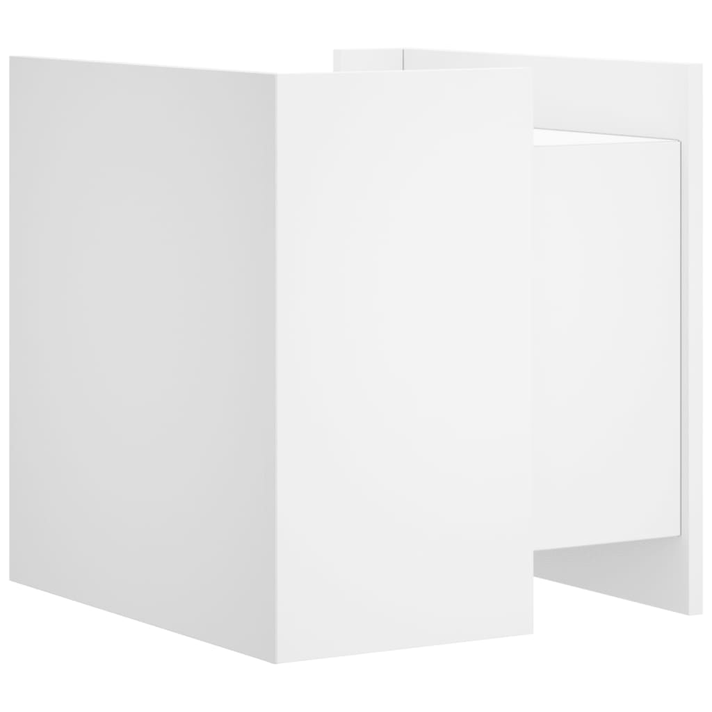 vidaXL Bedside Cabinet White 45x50x50 cm Engineered Wood 6