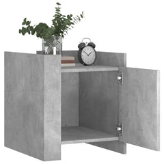 vidaXL Bedside Cabinet Concrete Grey 45x50x50 cm Engineered Wood 3