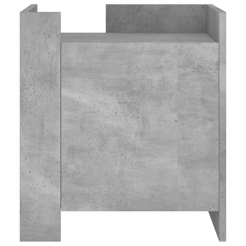 vidaXL Bedside Cabinet Concrete Grey 45x50x50 cm Engineered Wood 4