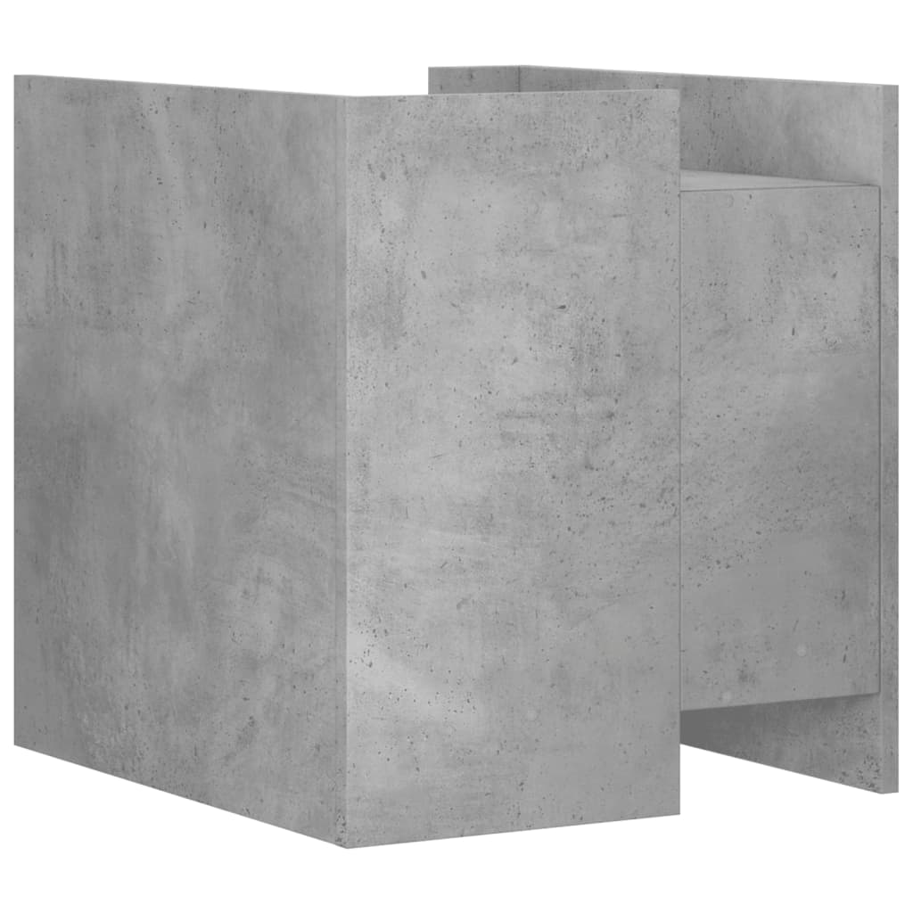 vidaXL Bedside Cabinet Concrete Grey 45x50x50 cm Engineered Wood 6