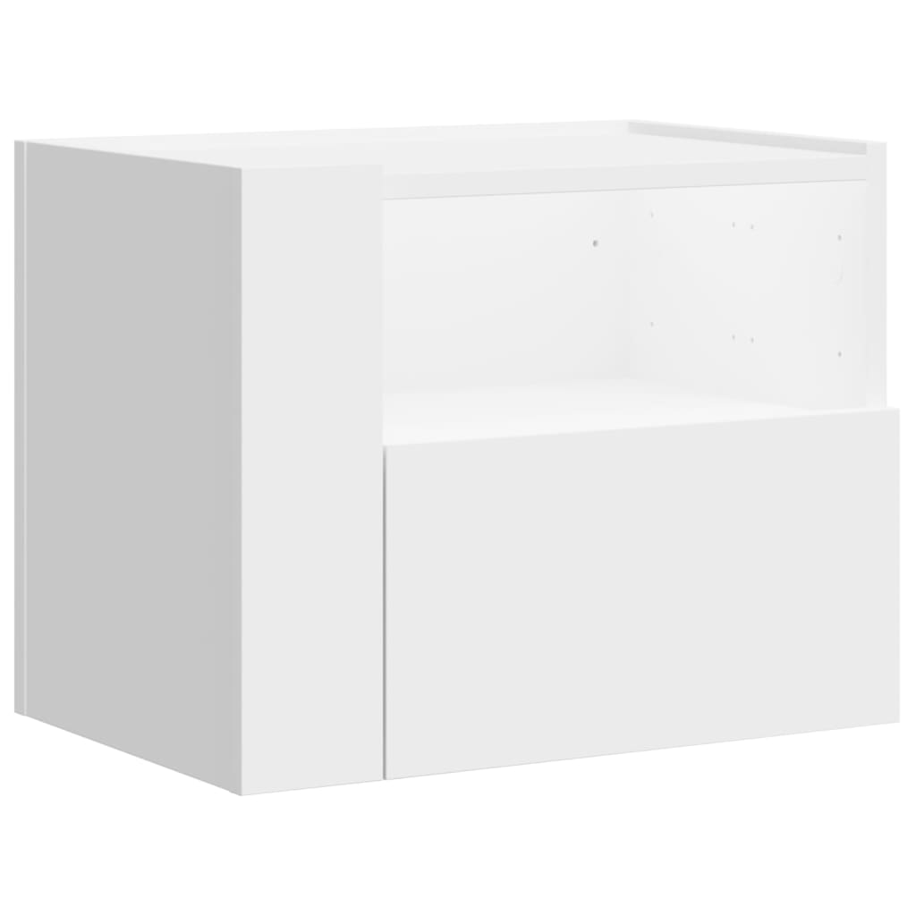 vidaXL Wall-mounted Bedside Cabinet White 45x30x35 cm 2