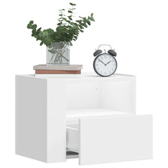 vidaXL Wall-mounted Bedside Cabinet White 45x30x35 cm 3