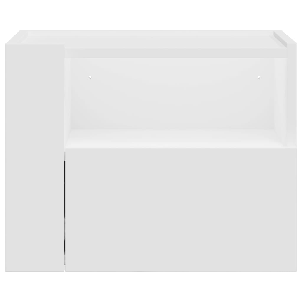 vidaXL Wall-mounted Bedside Cabinet White 45x30x35 cm 4