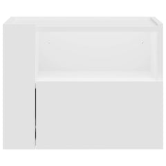vidaXL Wall-mounted Bedside Cabinet White 45x30x35 cm 4