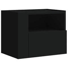 vidaXL Wall-mounted Bedside Cabinet Black 45x30x35 cm 2