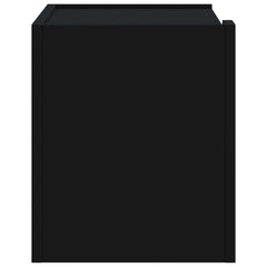 vidaXL Wall-mounted Bedside Cabinet Black 45x30x35 cm 5