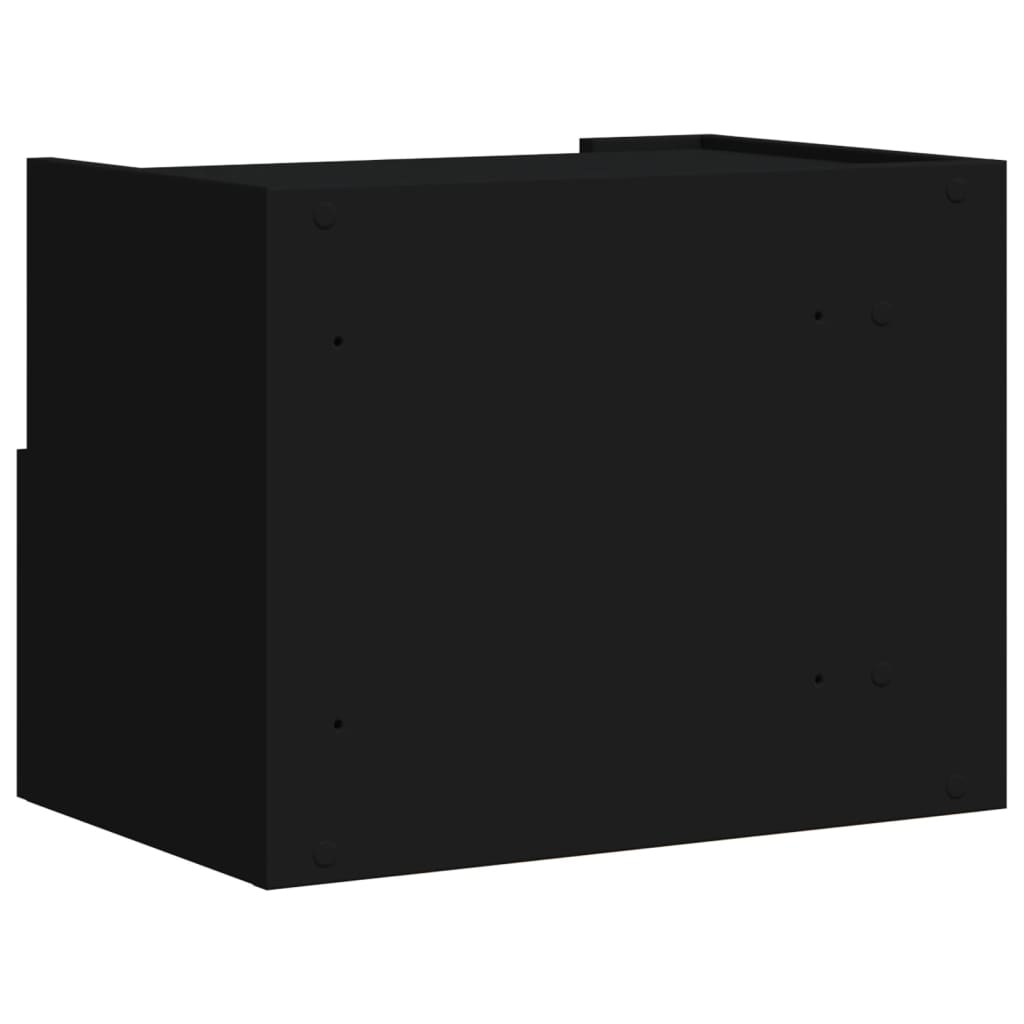 vidaXL Wall-mounted Bedside Cabinet Black 45x30x35 cm 6