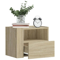 vidaXL Wall-mounted Bedside Cabinet Sonoma Oak 45x30x35 cm 3
