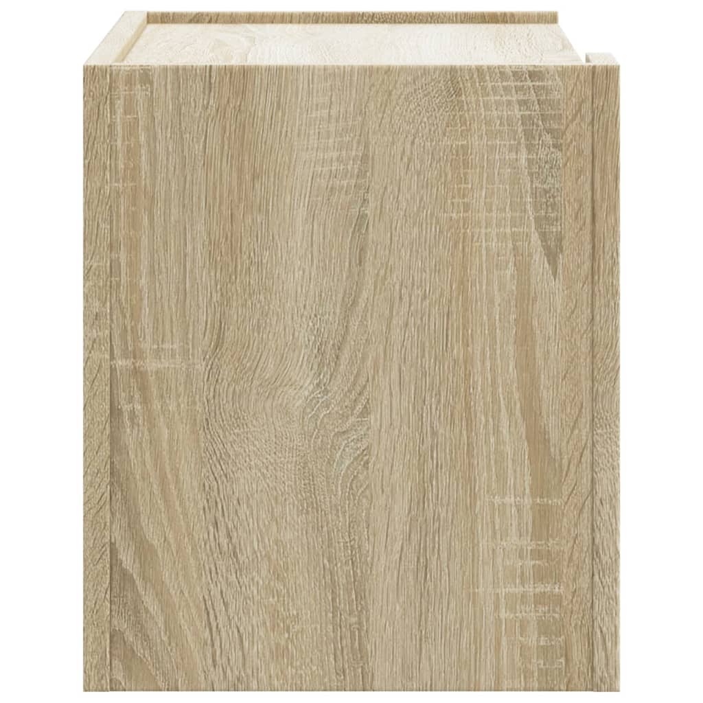 vidaXL Wall-mounted Bedside Cabinet Sonoma Oak 45x30x35 cm 5
