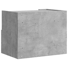 vidaXL Wall-mounted Bedside Cabinet Concrete Grey 45x30x35 cm 6