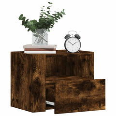 vidaXL Wall-mounted Bedside Cabinets 2 pcs Smoked Oak 45x30x35 cm 1
