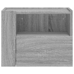 vidaXL Wall-mounted Bedside Cabinet Grey Sonoma 45x30x35 cm 4