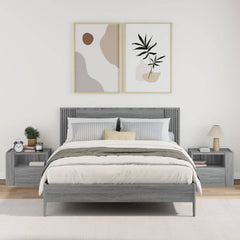 vidaXL Wall-mounted Bedside Cabinets 2 pcs Grey Sonoma 45x30x35 cm 3