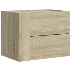 vidaXL Wall-mounted Bedside Cabinet Sonoma Oak 45x30x35 cm 2