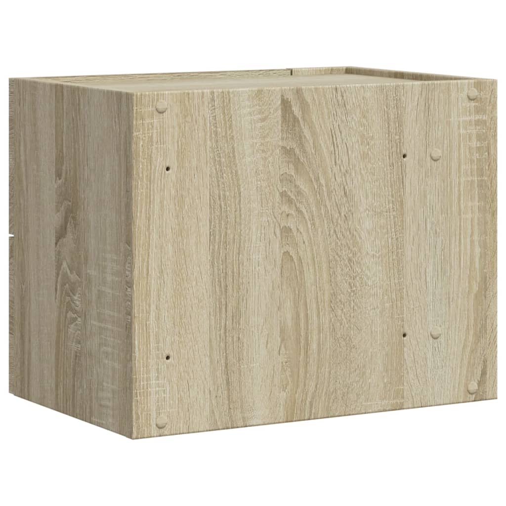 vidaXL Wall-mounted Bedside Cabinet Sonoma Oak 45x30x35 cm 6