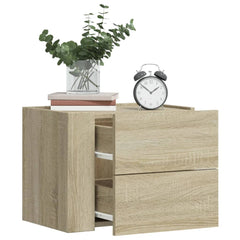 vidaXL Wall-mounted Bedside Cabinet Sonoma Oak 45x30x35 cm 1