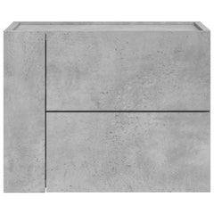 vidaXL Wall-mounted Bedside Cabinet Concrete Grey 45x30x35 cm 4