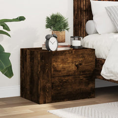 vidaXL Wall-mounted Bedside Cabinet Smoked Oak 45x30x35 cm 3
