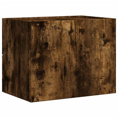 vidaXL Wall-mounted Bedside Cabinet Smoked Oak 45x30x35 cm 6