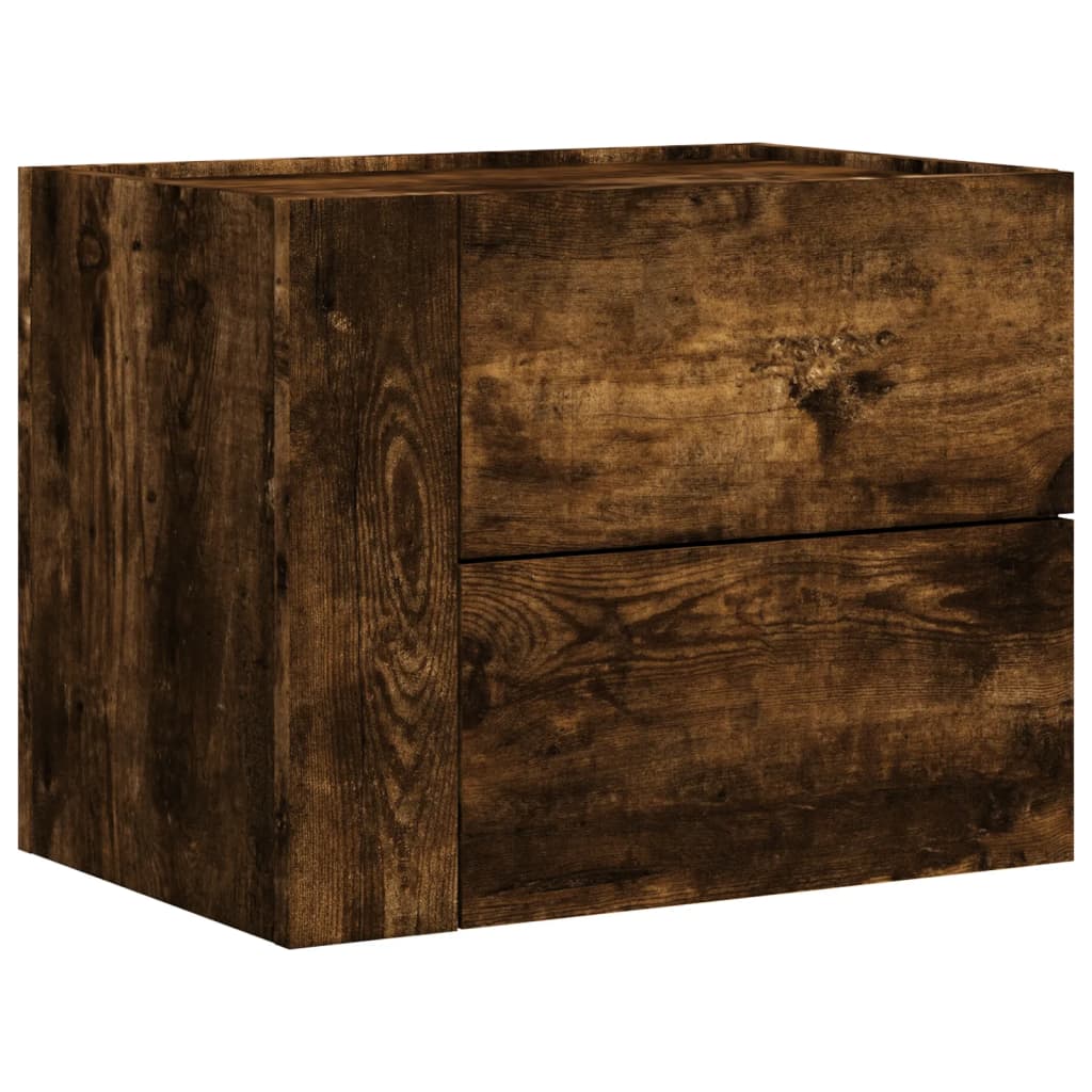 vidaXL Wall-mounted Bedside Cabinets 2 pcs Smoked Oak 45x30x35 cm 5