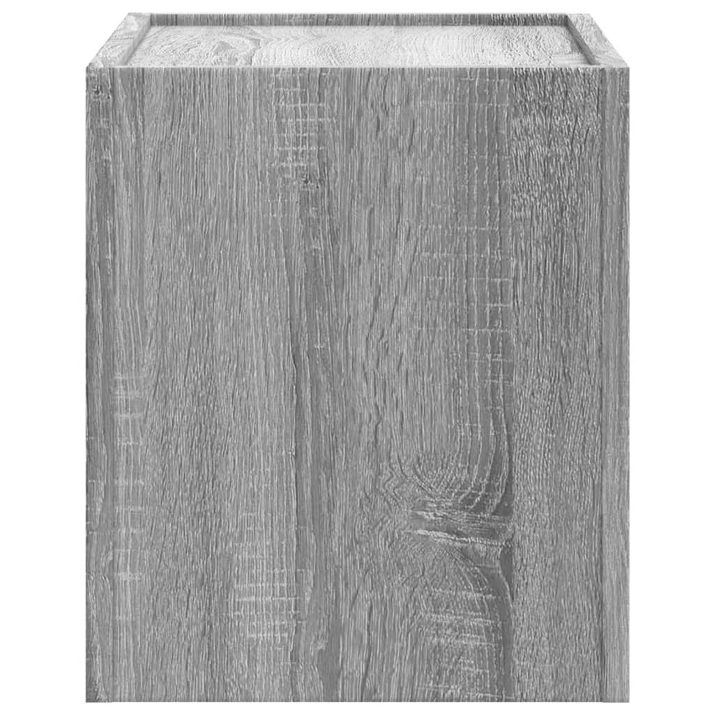 vidaXL Wall-mounted Bedside Cabinet Grey Sonoma 45x30x35 cm 5