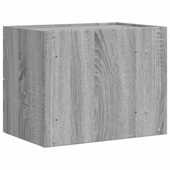 vidaXL Wall-mounted Bedside Cabinet Grey Sonoma 45x30x35 cm 6