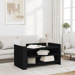 vidaXL Coffee Table Black 100x50x50 cm Engineered Wood 1