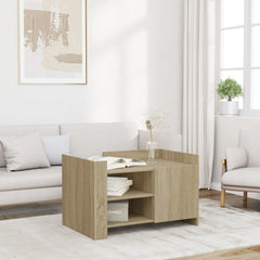 Coffee Table 80x50x50 cm Engineered Wood Sonoma oak 80 cm