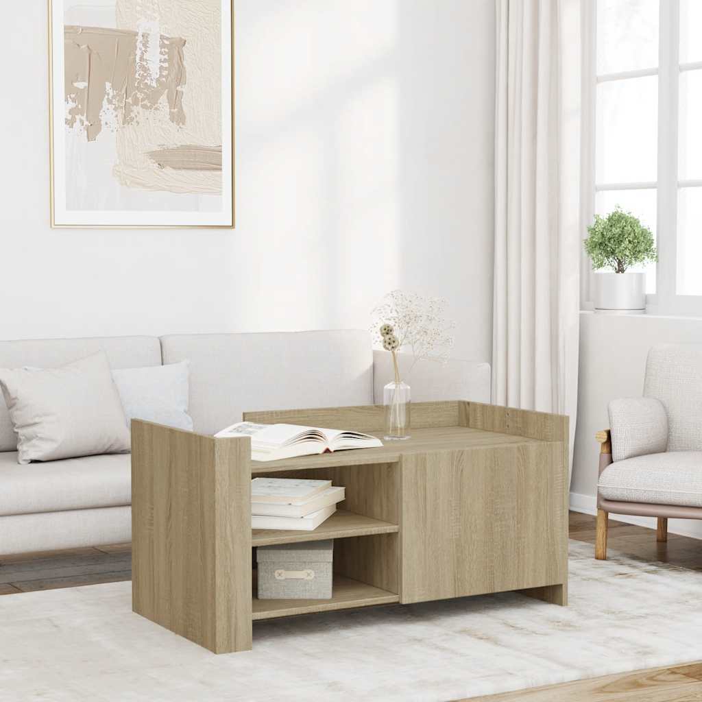 Coffee Table 80x50x50 cm Engineered Wood Sonoma oak 100 cm